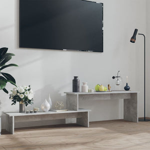 vidaXL Meuble TV gris béton 180x30x43 cm Bois d'ingénierie