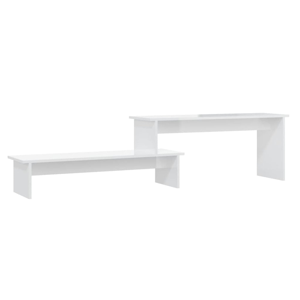 vidaXL Meuble TV blanc brillant 180x30x43 cm Aggloméré
