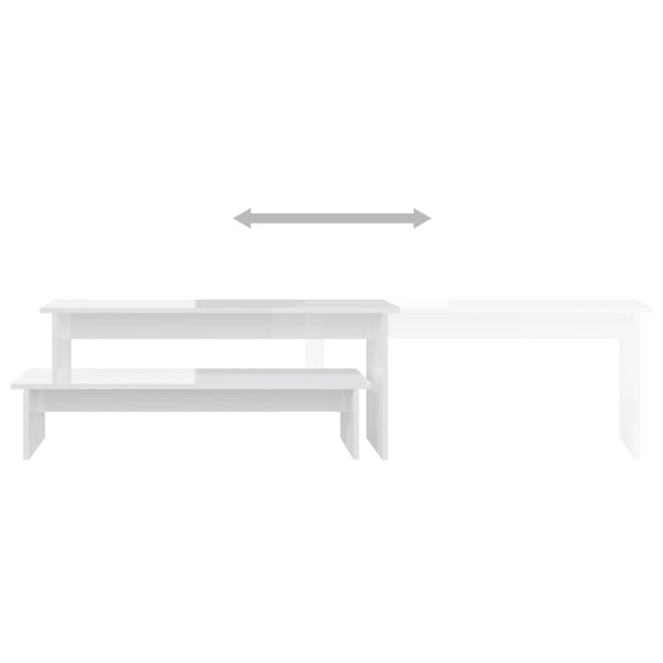 TV-Schrank Hochglanz Weiß 180 cm