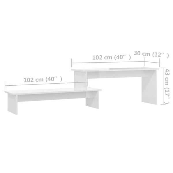 TV-Schrank Hochglanz Weiß 180 cm