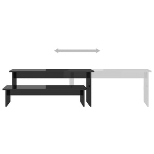 TV-Schrank Hochglanz Schwarz 180 cm