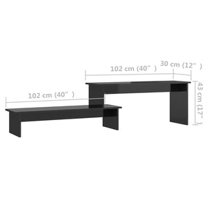 TV-Schrank Hochglanz Schwarz 180 cm