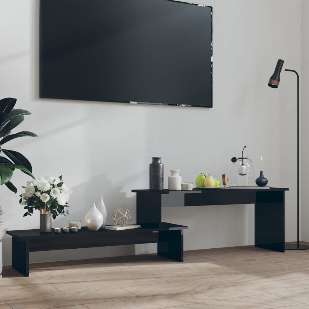 TV-Schrank Hochglanz Schwarz 180 cm