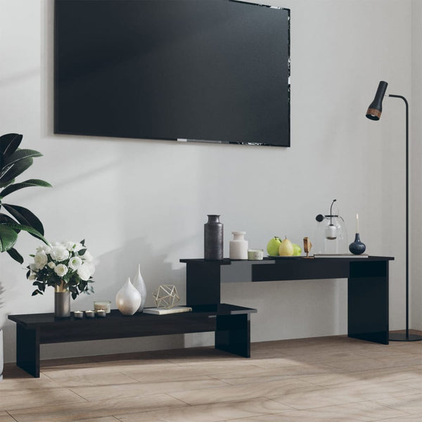 TV-Schrank Hochglanz Schwarz 180 cm