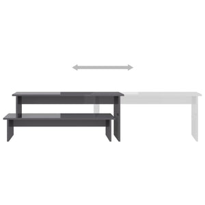 TV-Schrank Hochglanz Grau 180 cm