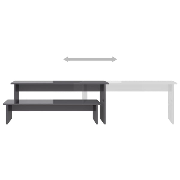 TV-Schrank Hochglanz Grau 180 cm