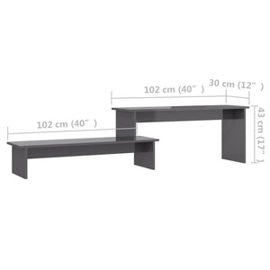 TV-Schrank Hochglanz Grau 180 cm