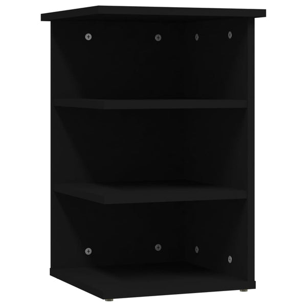 Schwarzes Beistellregal 35x35x55 cm