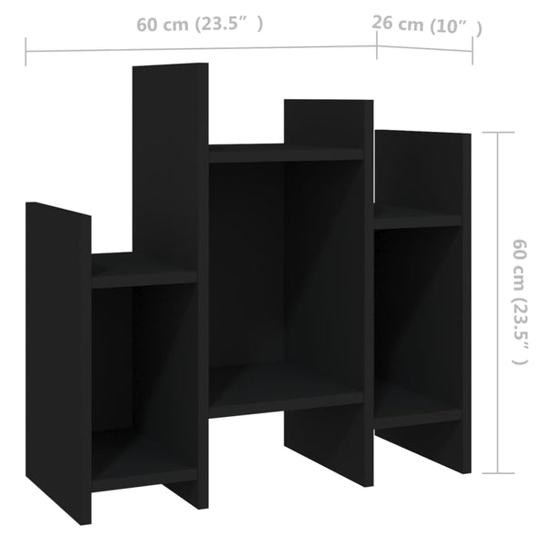 Schwarzer Regalschrank 60x26x60 cm
