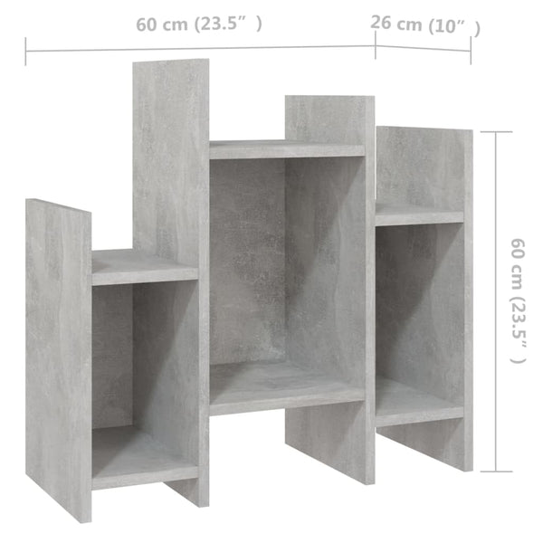 Betongrauer Regalschrank 60x60 cm