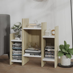 Regalschrank Sonoma Eiche Weiß 60x60 cm