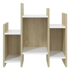 Regalschrank Sonoma Eiche Weiß 60x60 cm