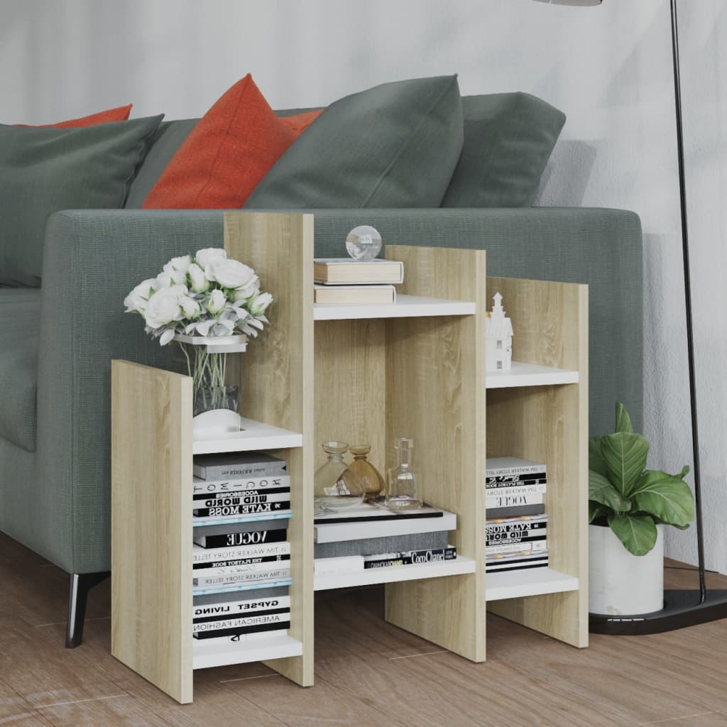 Regalschrank Sonoma Eiche Weiß 60x60 cm