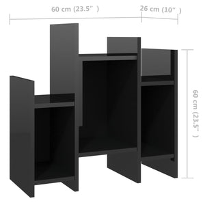 Hochglanz Bücherregal Schwarz 60x60 cm