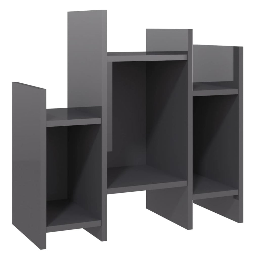 Hochglanz Grauer Regalschrank 60 cm