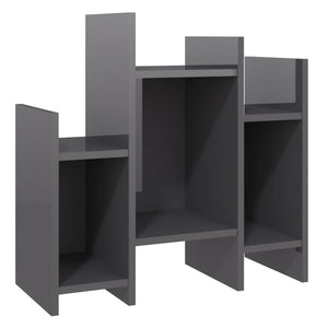 Hochglanz Grauer Regalschrank 60 cm