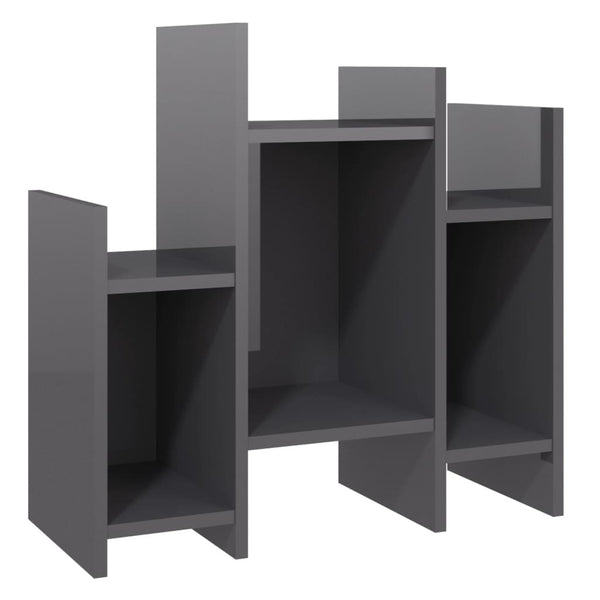 Hochglanz Grauer Regalschrank 60 cm