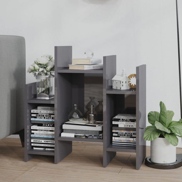 Hochglanz Grauer Regalschrank 60 cm