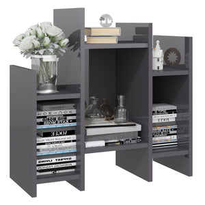 Hochglanz Grauer Regalschrank 60 cm