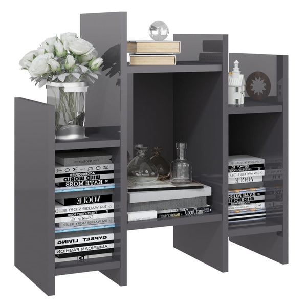 Hochglanz Grauer Regalschrank 60 cm