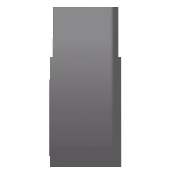 Hochglanz Grauer Regalschrank 60 cm