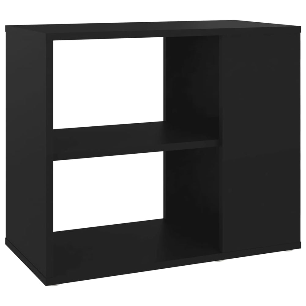 Schwarzer Holz Beistelltisch 60x30x50 cm