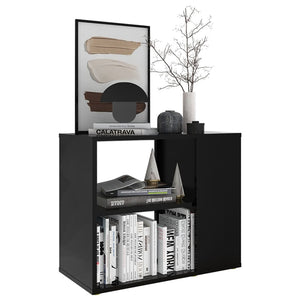 Schwarzer Holz Beistelltisch 60x30x50 cm