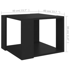 Schwarzer Couchtisch 40x40 cm