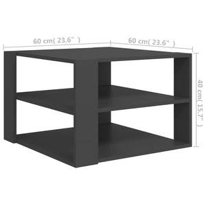 Grauer Couchtisch 60x60 cm