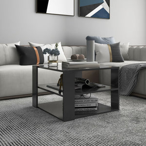 Grauer Couchtisch 60x60 cm