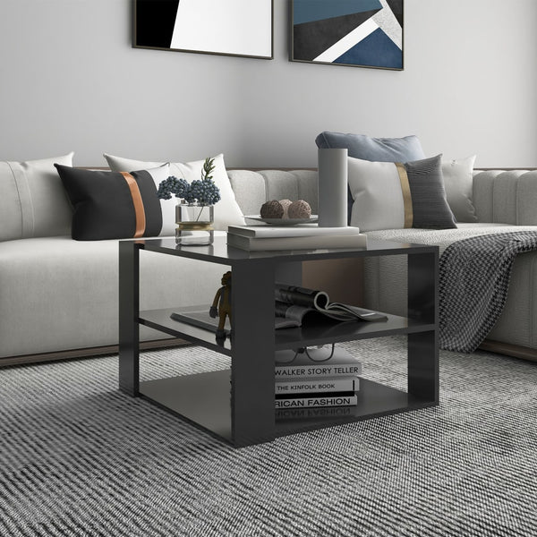 Grauer Couchtisch 60x60 cm