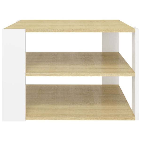 Couchtisch Sonoma Eiche Weiß 60x60 cm
