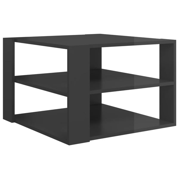 Hochglanz Couchtisch Grau 60x60 cm