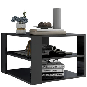 Hochglanz Couchtisch Grau 60x60 cm