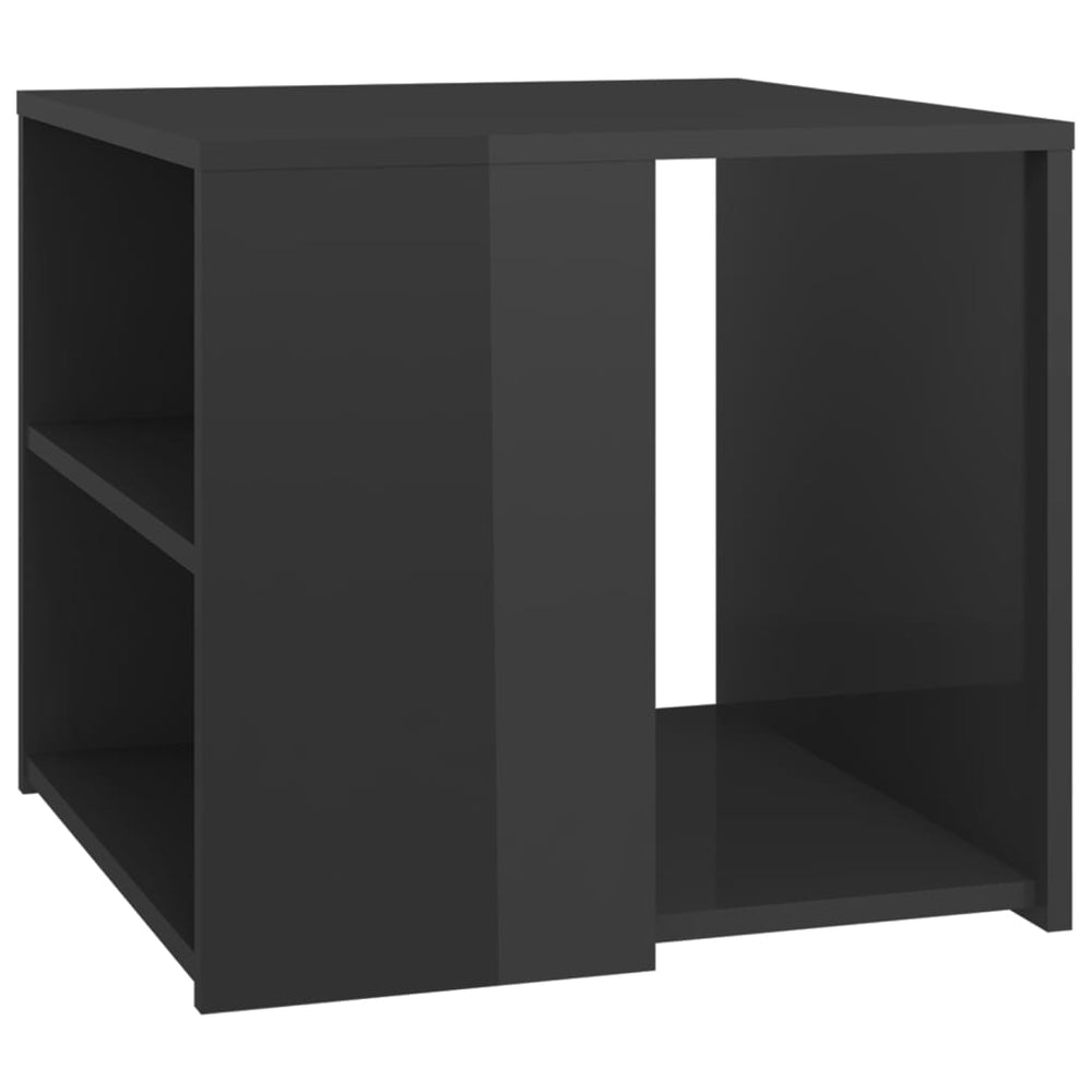 Hochglanz Grau Beistelltisch 50x50x45 cm