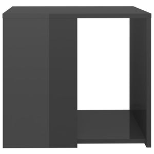 Hochglanz Grau Beistelltisch 50x50x45 cm