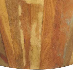 vidaXL Table basse Ø65x31 cm en bois de récupération massif