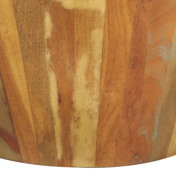 vidaXL Table basse Ø65x31 cm en bois de récupération massif