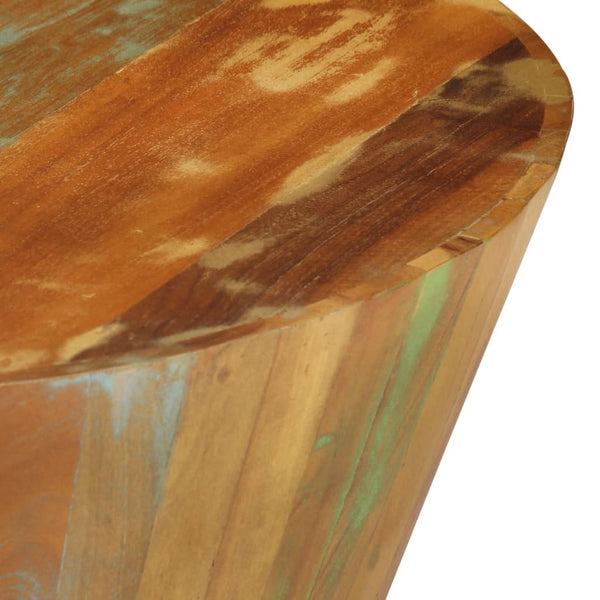 vidaXL Table basse Ø65x31 cm en bois de récupération massif