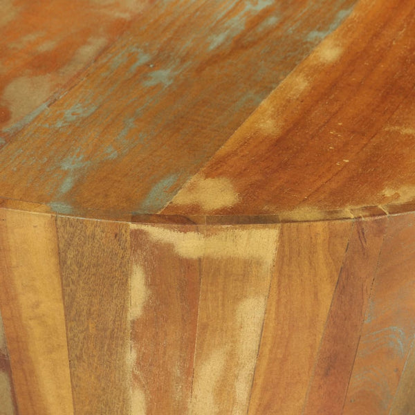 vidaXL Table basse Ø65x31 cm en bois de récupération massif