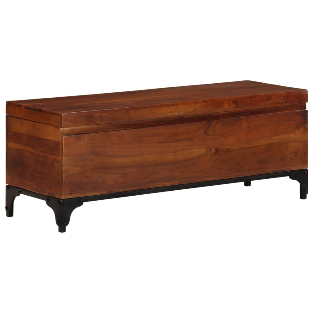 vidaXL Coffre de rangement 110x35x41 cm Bois d'acacia massif