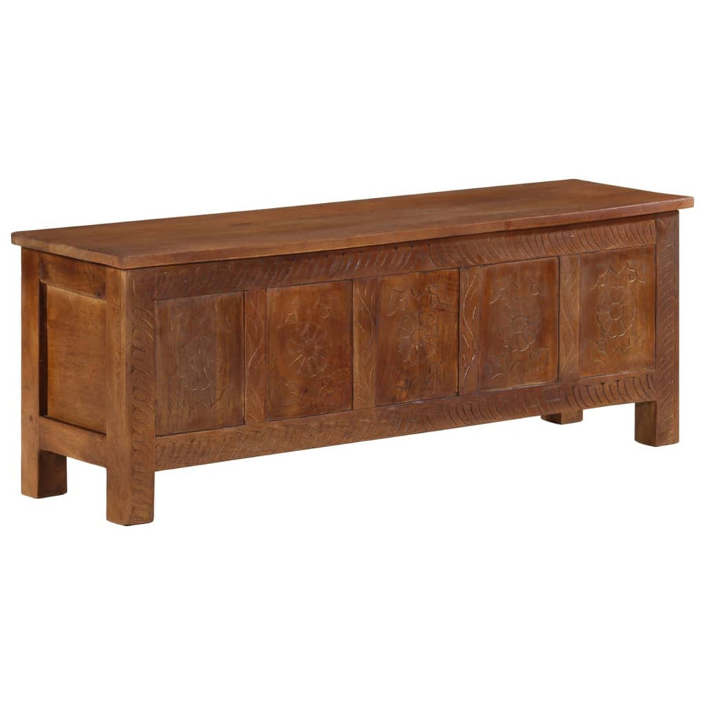 vidaXL Coffre 110x30x40 cm Bois de manguier massif