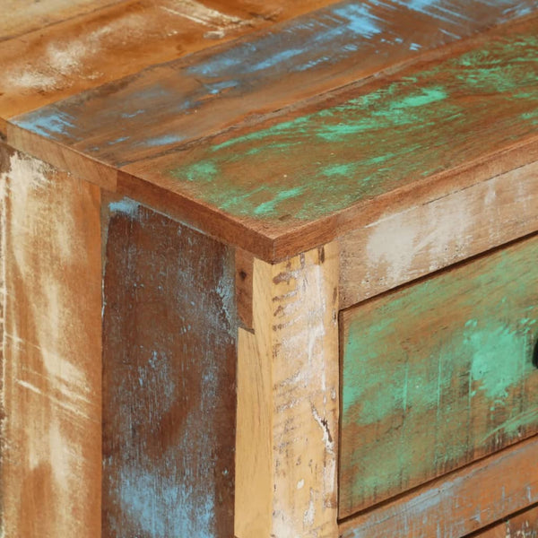 vidaXL Table de chevet à roulettes 40x30x57 cm bois de récupération massif