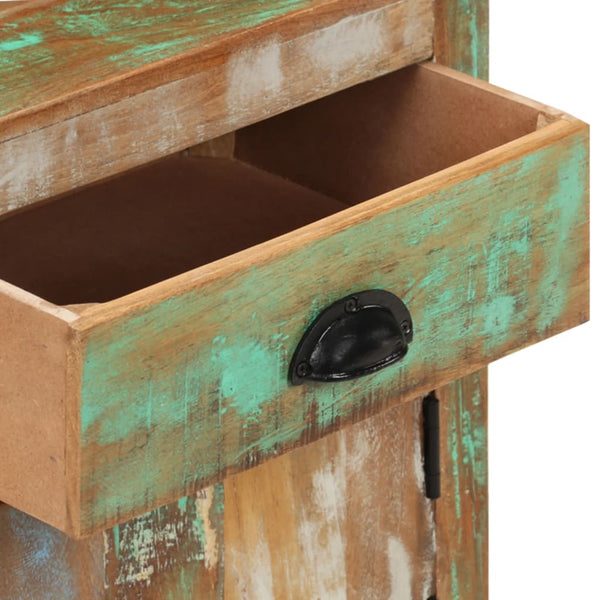 vidaXL Table de chevet à roulettes 40x30x57 cm bois de récupération massif