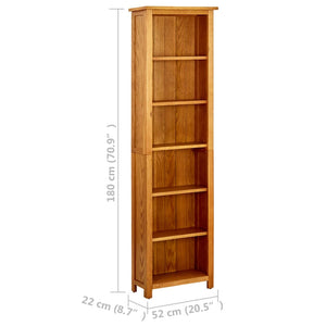 Eichenholz Bücherregal mit 6 Fächern