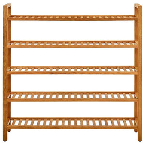 Massivholz Schuhregal Eiche, 5 Etagen