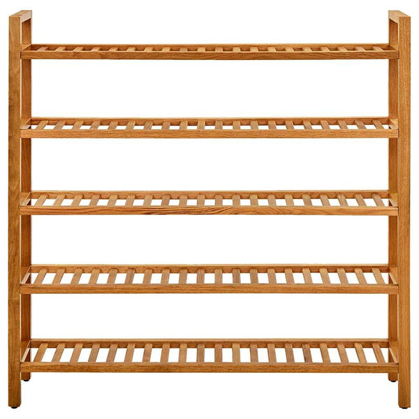 Massivholz Schuhregal Eiche, 5 Etagen