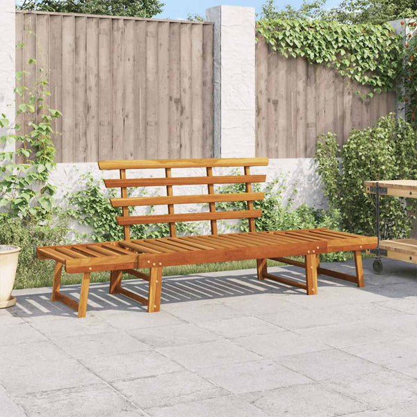 Gartenbank 2-in-1 190 cm Massivholz Akazie