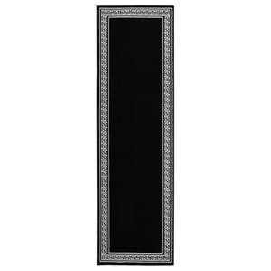 Schwarzer Teppichläufer mit Muster 60x200 cm
