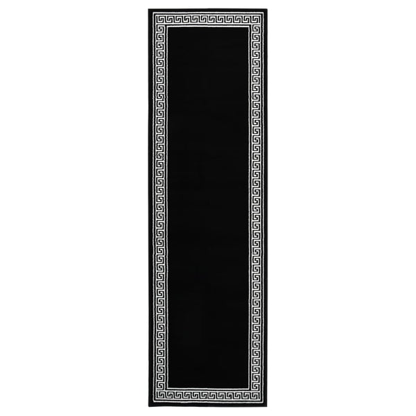 Schwarzer Teppichläufer mit Muster 60x200 cm